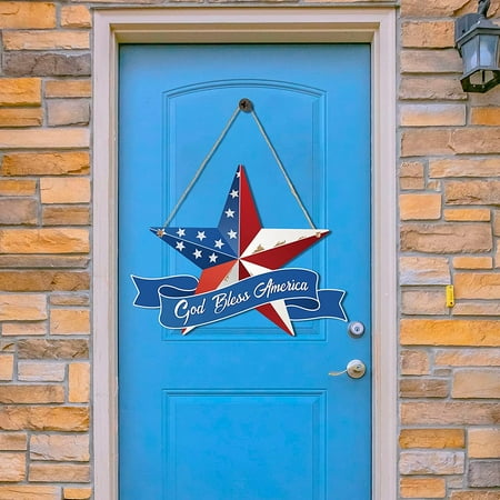 God Bless America 4th of July Wooden Hanging Sign Star Shape American Flag Rustic Sign Independence Day Patriotic Hanging Plaque Sign Memorial Day Decorations for Independence Day Party Supplies God Bless America 4th of July Wooden Hanging Sign Star Shape American Flag Rustic Sign Independence Day Patriotic Hanging Plaque Sign Memorial Day Decorations for Independence Day Party Supplies